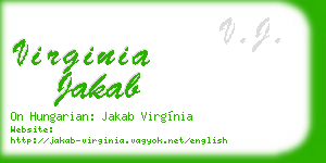virginia jakab business card