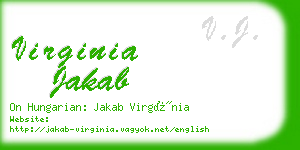 virginia jakab business card